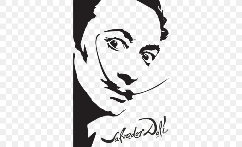 Stencil Figueres Surrealism Art Painting, PNG, 500x500px, Stencil, Art, Artwork, Black, Black And White Download Free