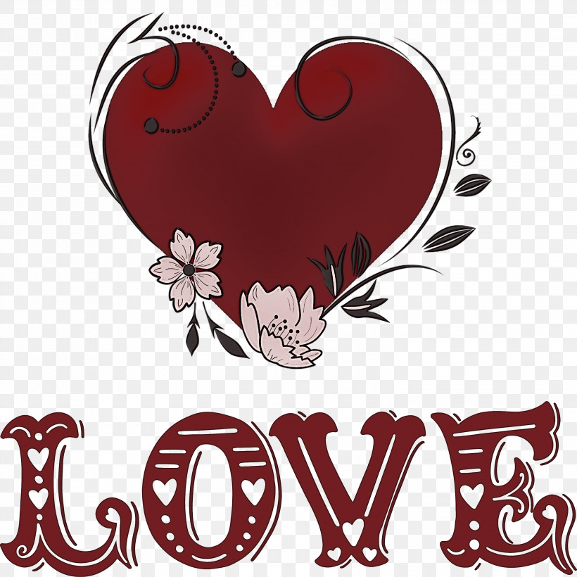 Love Valentines Day, PNG, 2999x3000px, Love, Cartoon, Flower, Logo, M Download Free