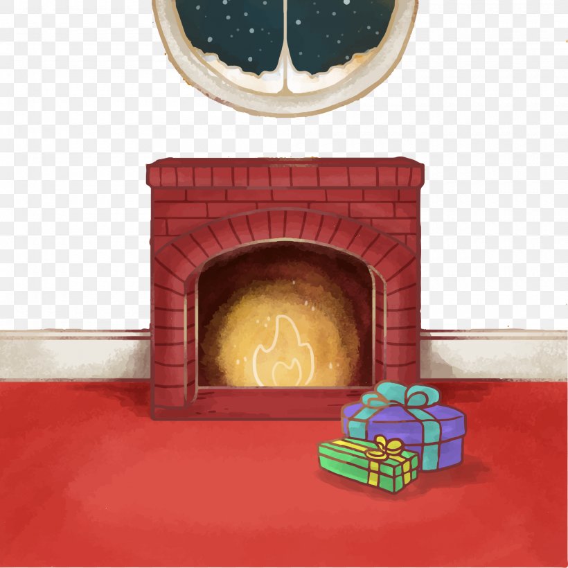 Christmas Chimney Fireplace Furnace, PNG, 2000x2000px, Christmas, Bonfire, Chimney, Drawing, Fireplace Download Free