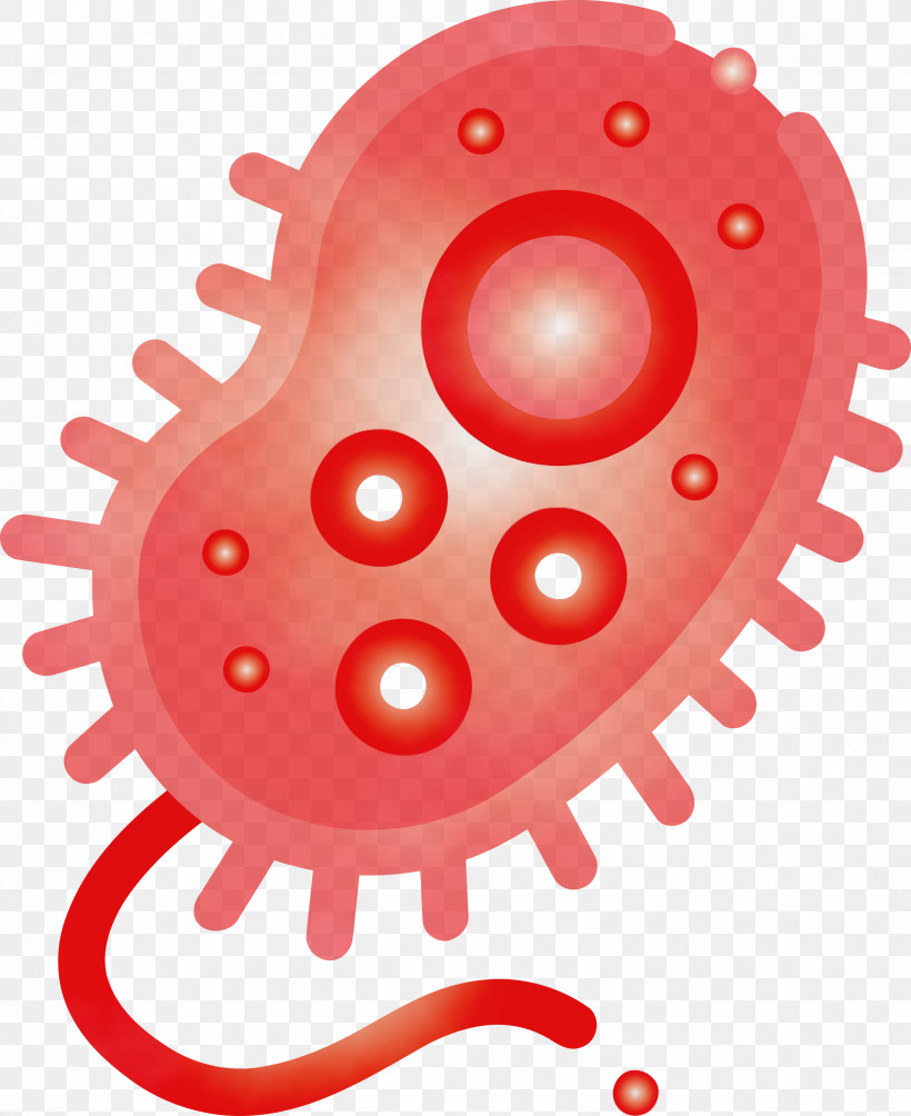 Red, PNG, 2449x3000px, Bacteria, Germs, Paint, Red, Virus Download Free