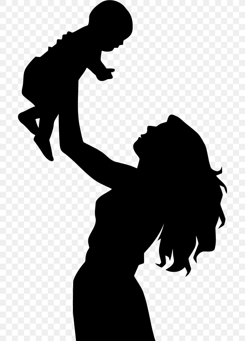 Silhouette Mother Child Drawing Clip Art, PNG, 700x1138px, Silhouette, Arm, Art, Black, Black And White Download Free