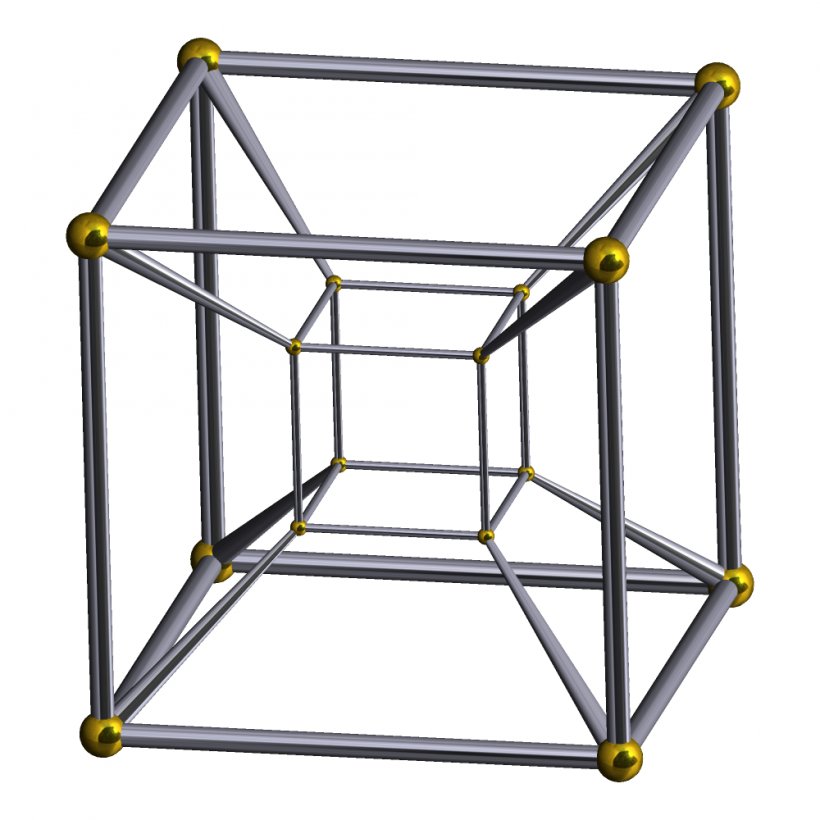 Tesseract Four-dimensional Space Hypercube Three-dimensional Space, PNG ...