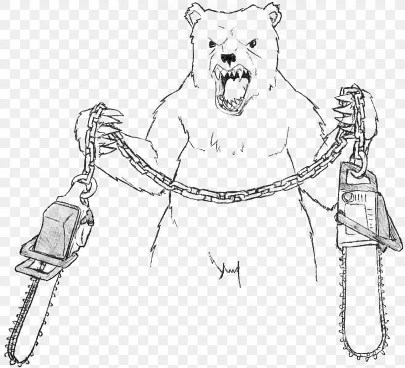 Chainsaw Bear Drawing Carnivora Arborist, PNG, 1023x931px, Chainsaw, Arborist, Arm, Art, Artwork Download Free