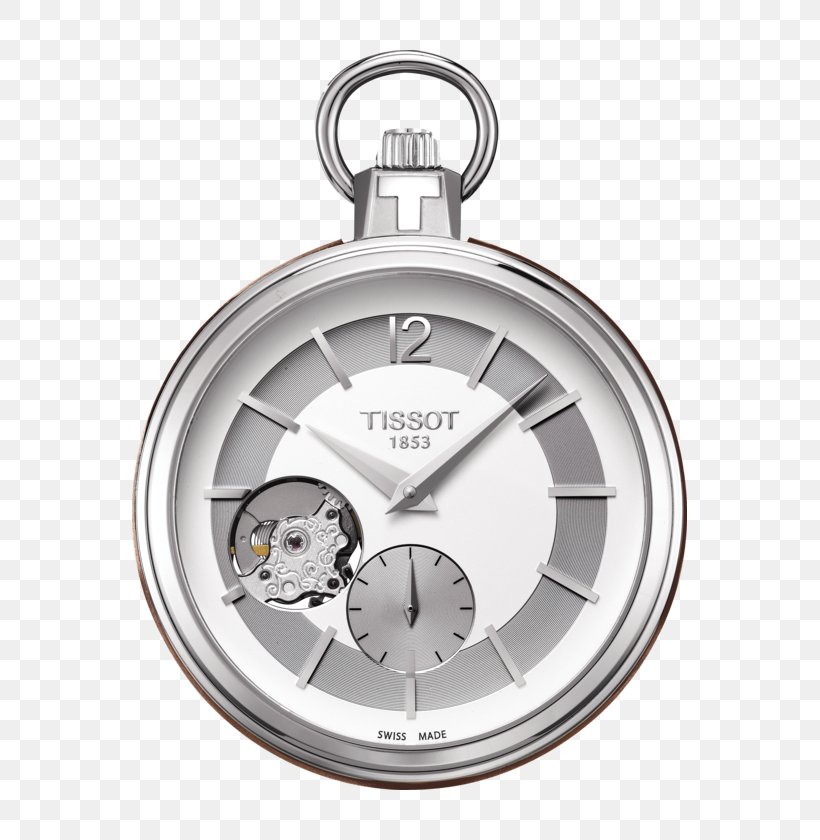Tissot Pocket Watch Clock, PNG, 555x840px, Watercolor, Cartoon, Flower, Frame, Heart Download Free