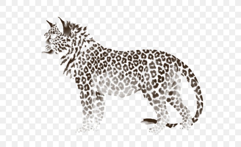 Whiskers Leopard Cheetah Jaguar Cat, PNG, 640x500px, Whiskers, Animal, Animal Figure, Big Cats, Black And White Download Free