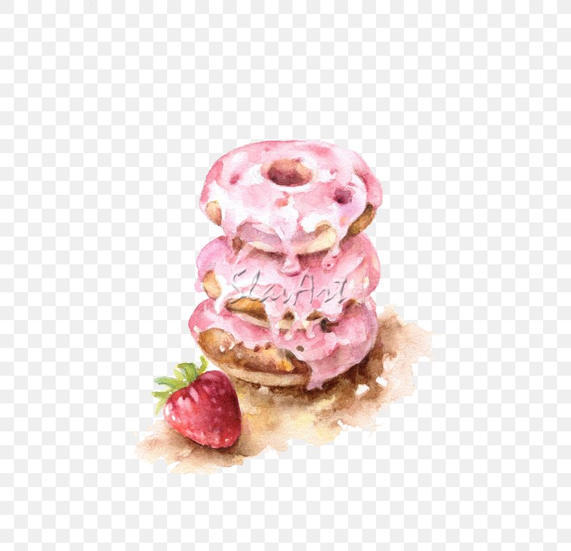 Doughnut Bakery Cream Dessert Illustration, PNG, 560x792px, Doughnut, Bakery, Cake, Chocolate, Cream Download Free