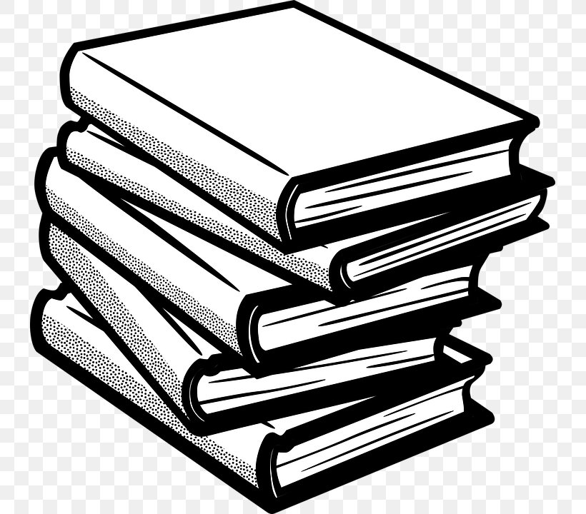 Book Black And White Clip Art, PNG, 735x720px, Book, Black And White, Bookcase, Line Art, Material Download Free