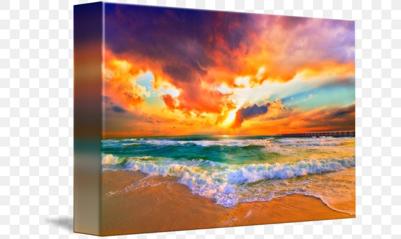 Destin Pensacola Beach Shore Painting, PNG, 650x489px, Destin, Acrylic Paint, Art, Beach, Calm Download Free