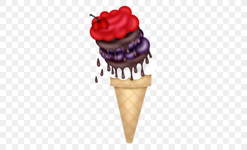 Ice Cream Cone Cupcake Petit Four, PNG, 500x500px, Ice Cream, Cake, Cream, Cupcake, Dessert Download Free