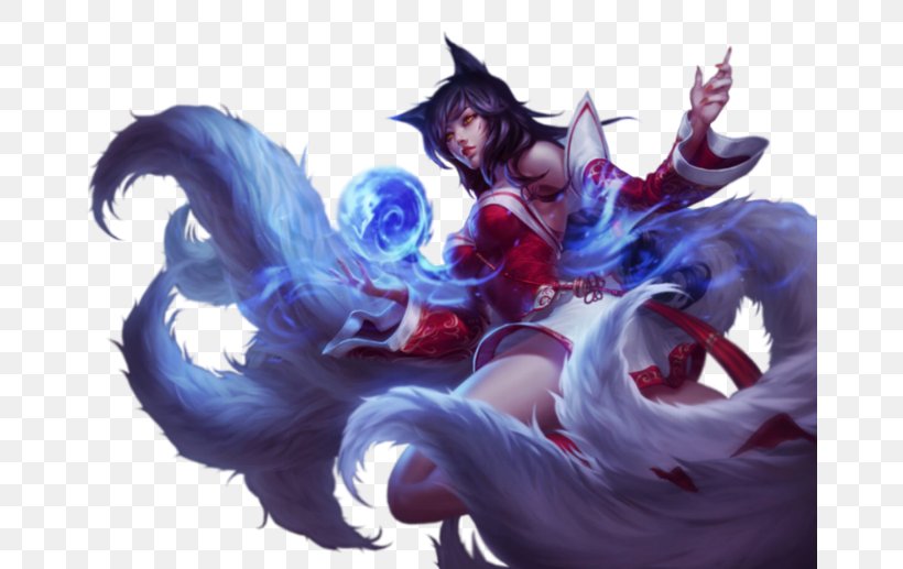 League Of Legends Ahri Nine-tailed Fox Video Game Cosplay, PNG, 664x517px, Watercolor, Cartoon, Flower, Frame, Heart Download Free