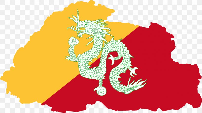 Flag Of Bhutan Map, PNG, 1600x898px, Bhutan, Art, Brand, Druk, Fictional Character Download Free