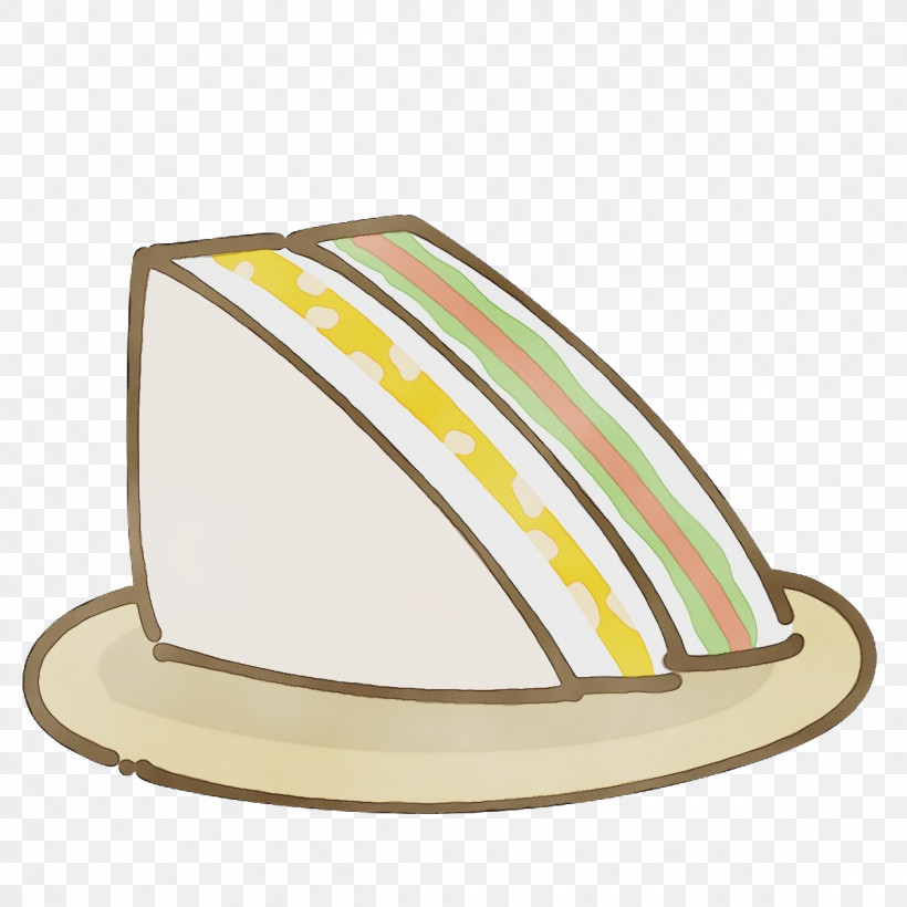 Hat Yellow, PNG, 1200x1200px, Cartoon Breakfast, Cute Breakfast, Hat, Paint, Watercolor Download Free