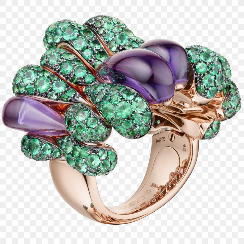 Jewellery De Grisogono Ring Emerald Gemstone, PNG, 3000x3000px, Jewellery, Amethyst, Body Jewelry, Brooch, Bulgari Download Free