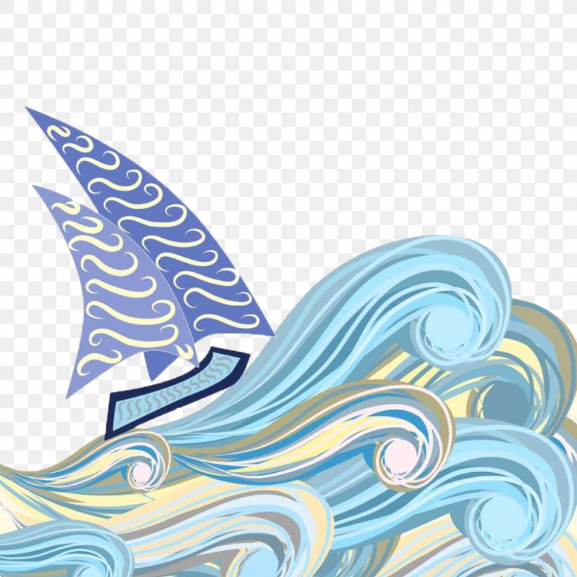 Wave Drawing Stock Illustration Illustration, PNG, 1024x1024px, Wave, Art, Blue, Cartoon, Drawing Download Free
