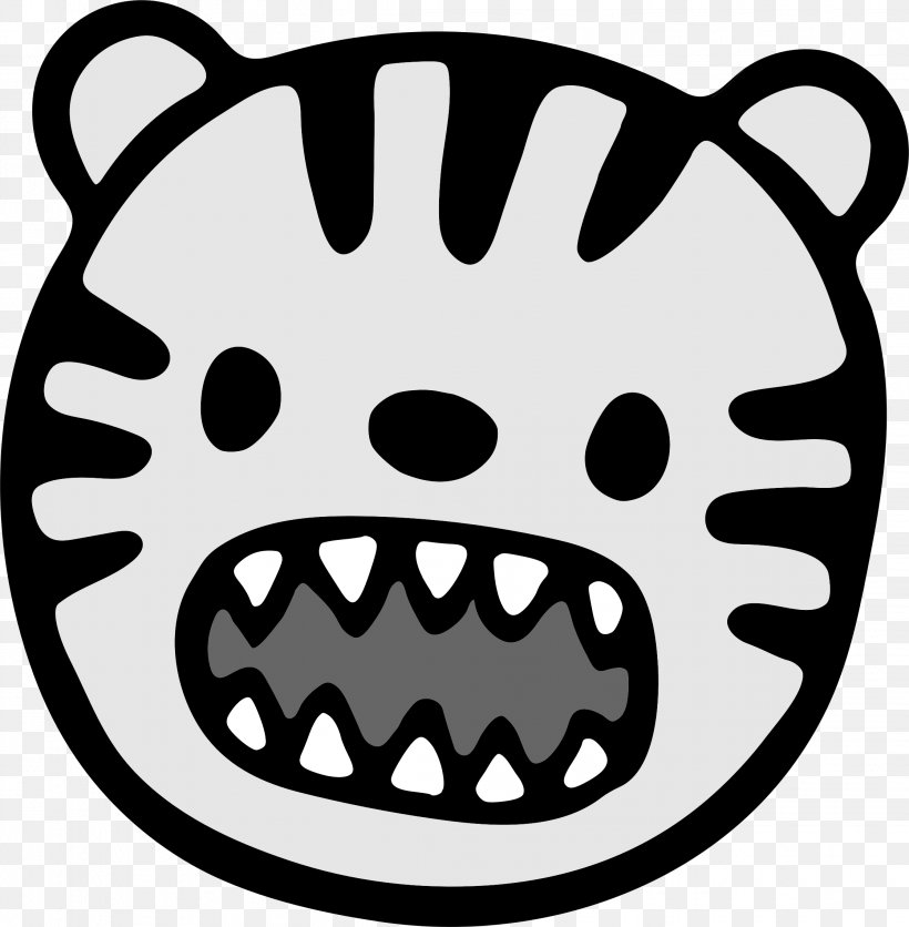 Cat Roar Cartoon Drawing Vector Graphics, PNG, 2236x2280px, Cat, Artwork, Bengal Tiger, Black, Black And White Download Free