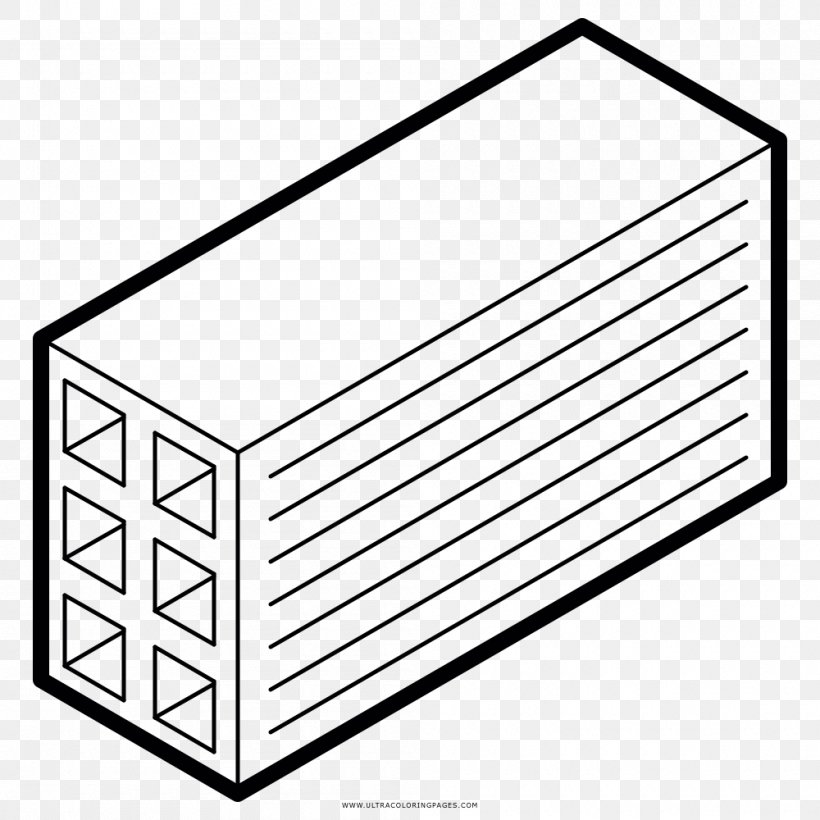 Drawing Brick Coloring Book Ladrillo Hueco Kleurplaat, PNG, 1000x1000px, Drawing, Architectural Engineering, Area, Black, Black And White Download Free