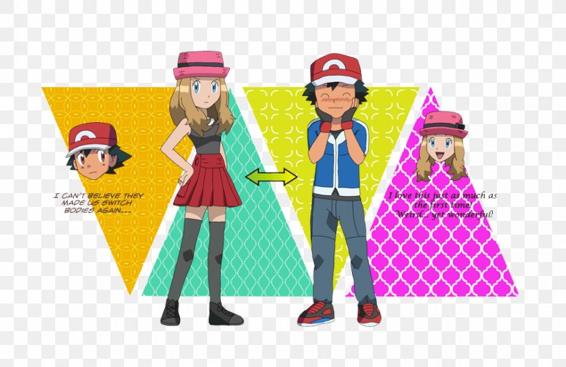 Ash Ketchum Serena Body Swap Pokémon Fan Fiction, PNG, 889x577px, Watercolor, Cartoon, Flower, Frame, Heart Download Free