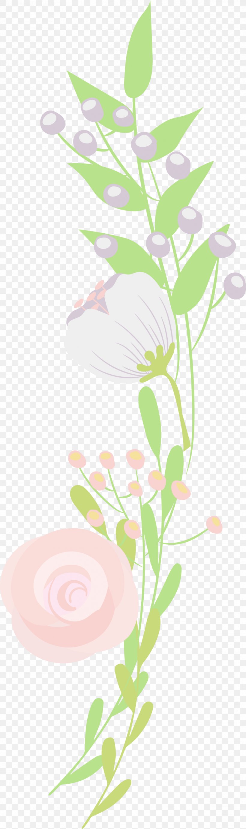 Illustration Clip Art Floral Design Product, PNG, 1191x4015px, Floral Design, Branch, Flora, Flower, Flowering Plant Download Free