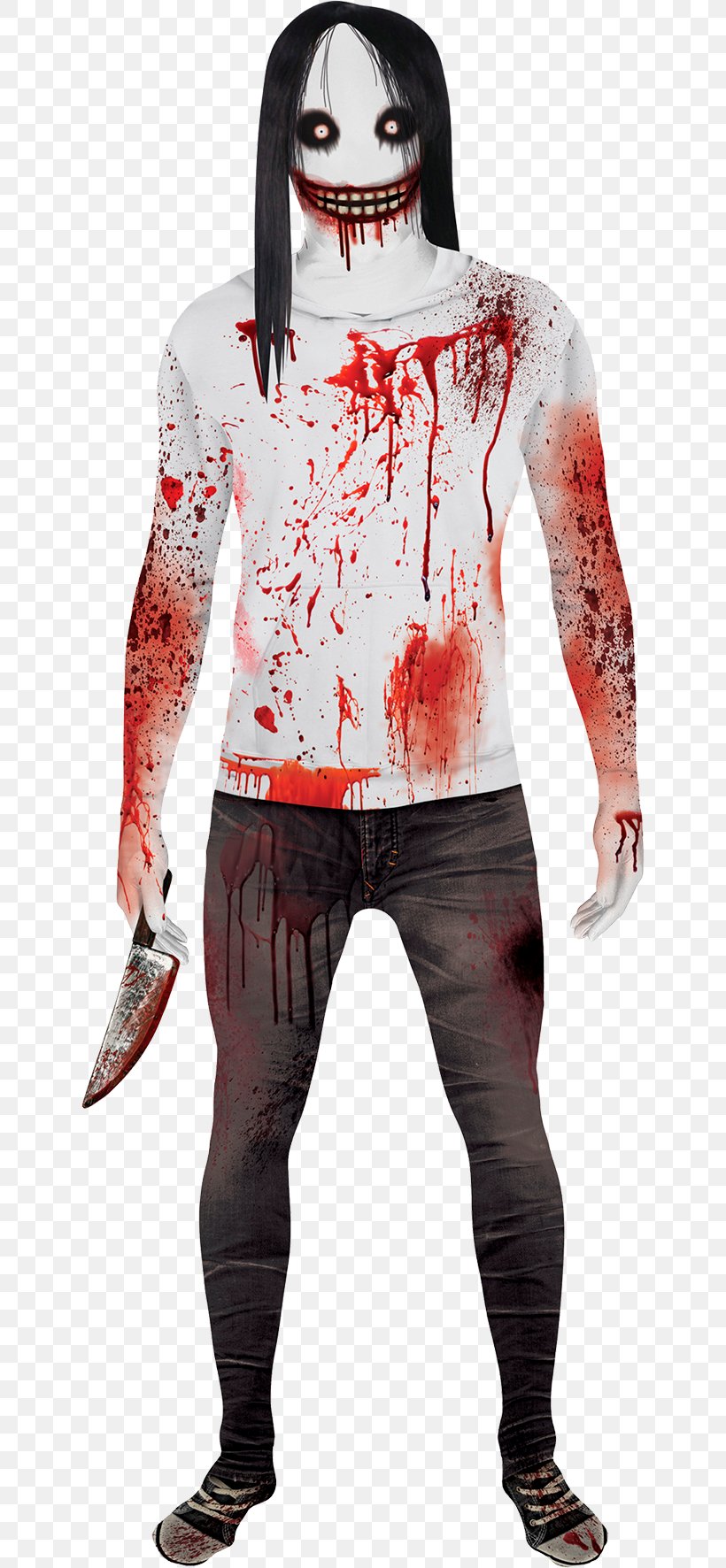 Morphsuits Jeff The Killer BuyCostumes.com, PNG, 636x1772px, Watercolor, Cartoon, Flower, Frame, Heart Download Free