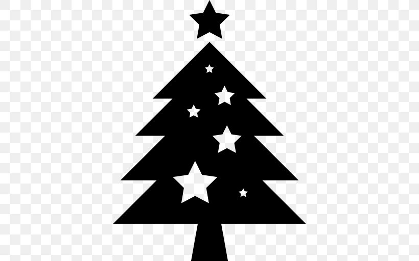 Christmas Tree, PNG, 512x512px, Christmas Tree, Black And White, Christmas, Christmas Decoration, Christmas Ornament Download Free