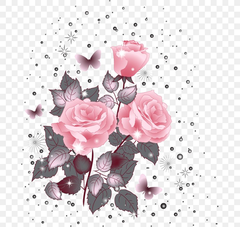 Garden Roses Pink, PNG, 675x775px, Garden Roses, Art, Blossom, Color, Flora Download Free