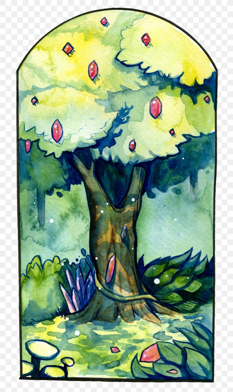 Watercolor Painting Tree Visual Arts, PNG, 791x1375px, Painting, Art, Artwork, Legendary Creature, Mythical Creature Download Free