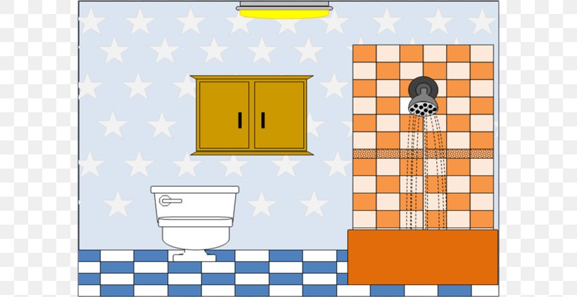 Bathroom Toilet Clip Art, PNG, 600x423px, Bathroom, Area, Bathroom Cabinet, Bathtub, Cartoon Download Free