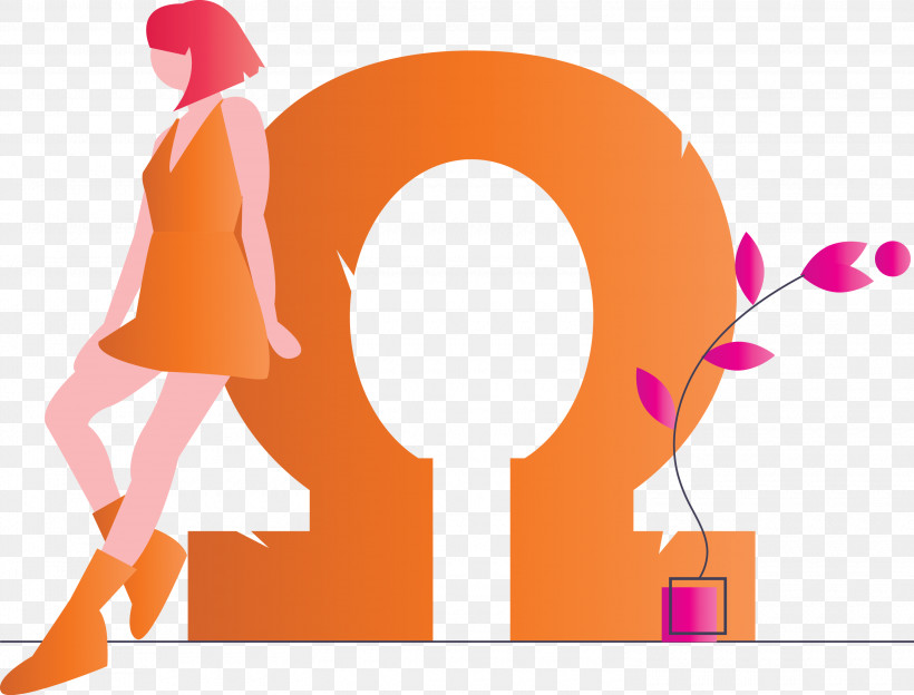 Omega Girl Modern, PNG, 3000x2285px, Omega, Girl, Logo, Modern, Orange Download Free