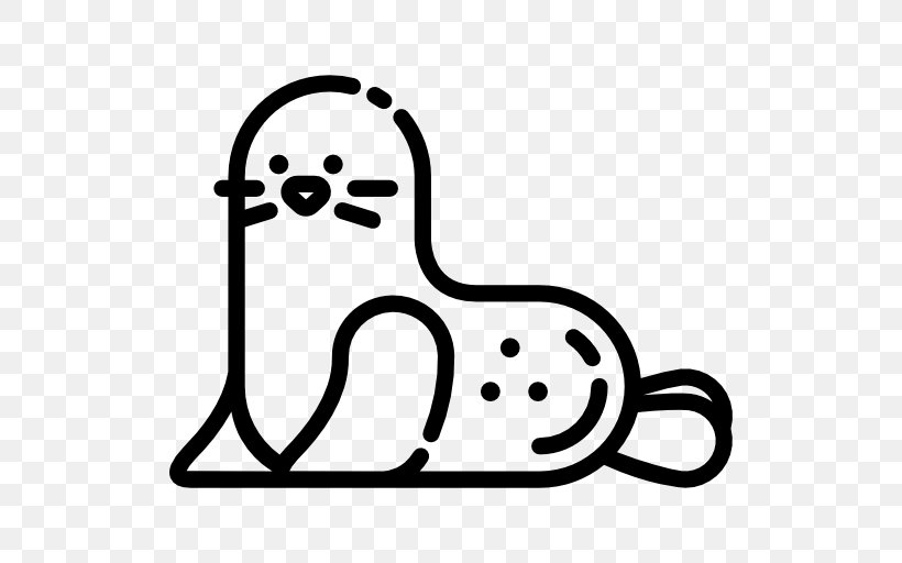 Seal Animal, PNG, 512x512px, Animal, Area, Artwork, Black And White, Line Art Download Free