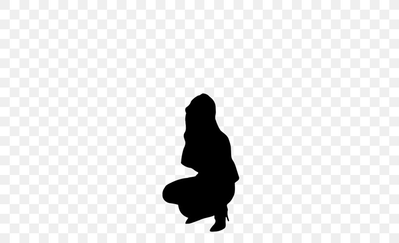 Silhouette Drawing Clip Art, PNG, 500x500px, Silhouette, Black, Black And White, Drawing, Kneeling Download Free