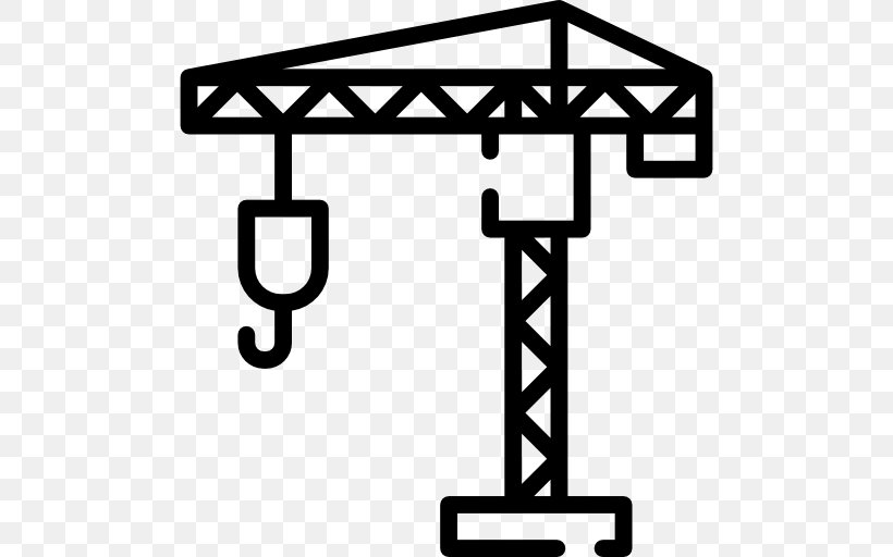 Crane Clip Art, PNG, 512x512px, Crane, Area, Black And White, Building, Engineering Download Free