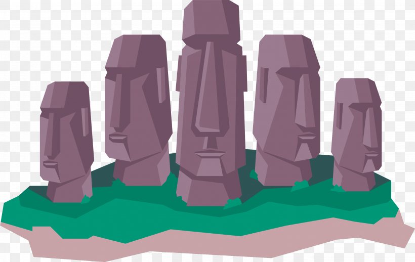Moai Hanga Roa Stone Sculpture Statue, PNG, 2657x1681px, Moai, Easter Island, Hanga Roa, Island, Magenta Download Free