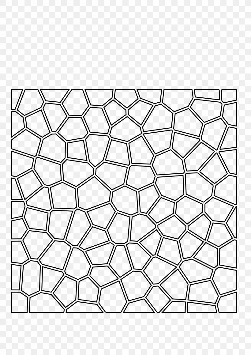 Voronoi Diagram Mathematics Two-dimensional Space Pattern, PNG, 2400x3394px, Voronoi Diagram, Area, Black And White, Fibonacci Number, Fractal Download Free