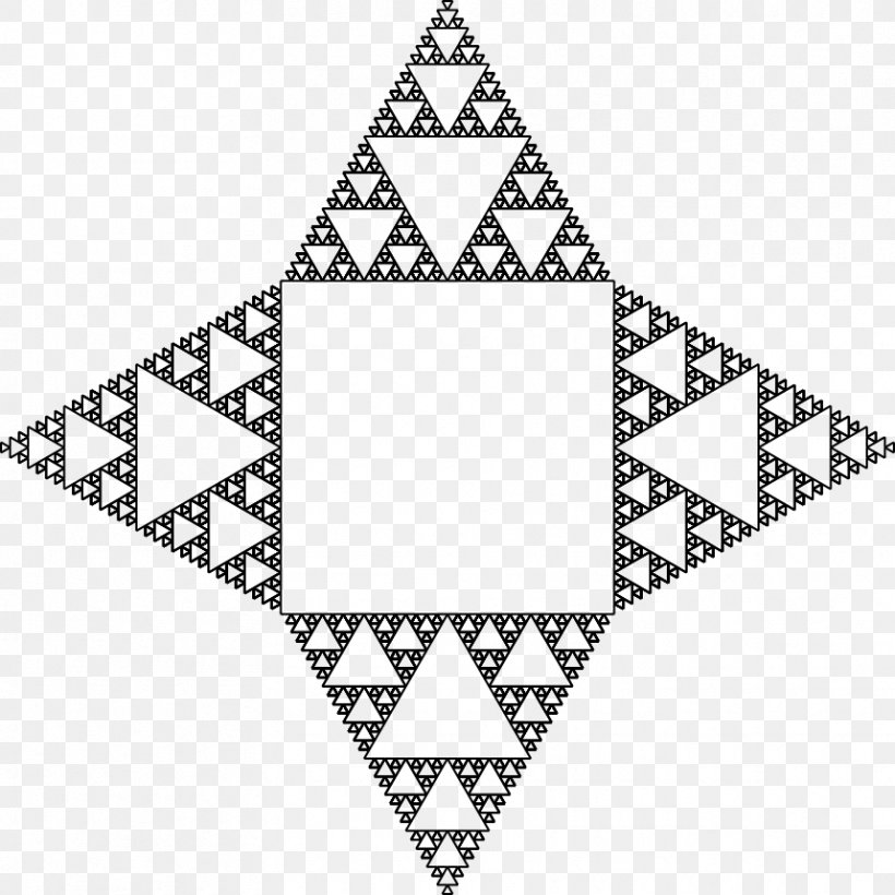 GIF Fractal Sierpinski Triangle Sierpinski Carpet, PNG, 859x859px, Fractal, Area, Black, Black And White, Business Download Free