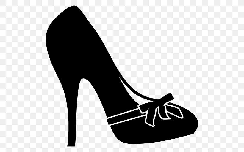 High-heeled Shoe Stiletto Heel Clip Art, PNG, 512x512px, Highheeled Shoe, Basic Pump, Black, Black And White, Boot Download Free