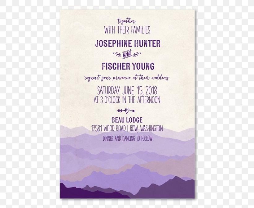 Wedding Invitation Paper Mountain Range Convite, PNG, 670x670px, Wedding Invitation, Convite, Lavender, Mountain, Mountain Range Download Free