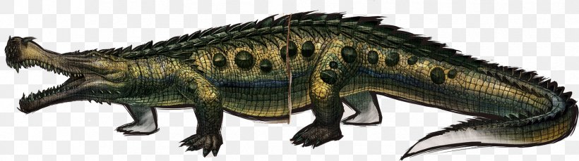 ARK: Survival Evolved Sarcosuchus Dinosaur Kaprosuchus Crocodile, PNG, 1753x490px, Ark Survival Evolved, Alligators, Animal Figure, Crocodile, Deinosuchus Download Free