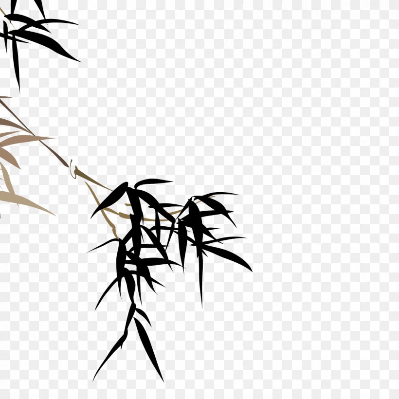 Bamboo Ink Wash Painting Chinese Painting Ink Brush, PNG, 1200x1200px, Bamboo, Bambusa Oldhamii, Black, Black And White, Branch Download Free
