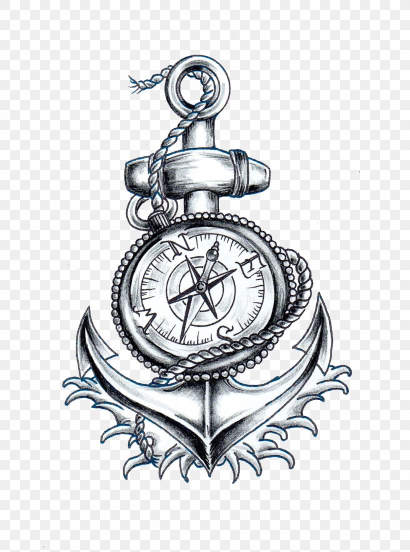 Compass Anchor Ship's Wheel, PNG, 1777x2393px, Compass, Anchor, Black And White, Body Jewelry, Clock Download Free