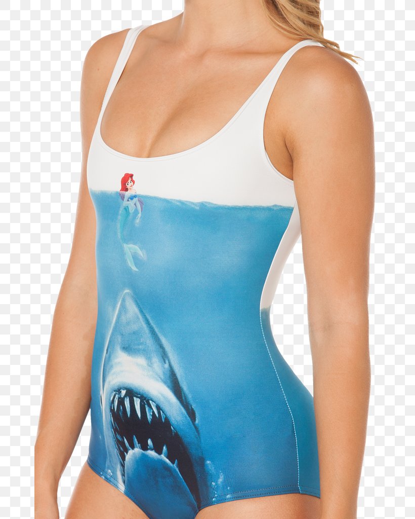 Shark One-piece Swimsuit Mermaid Ariel, PNG, 683x1024px, Watercolor, Cartoon, Flower, Frame, Heart Download Free