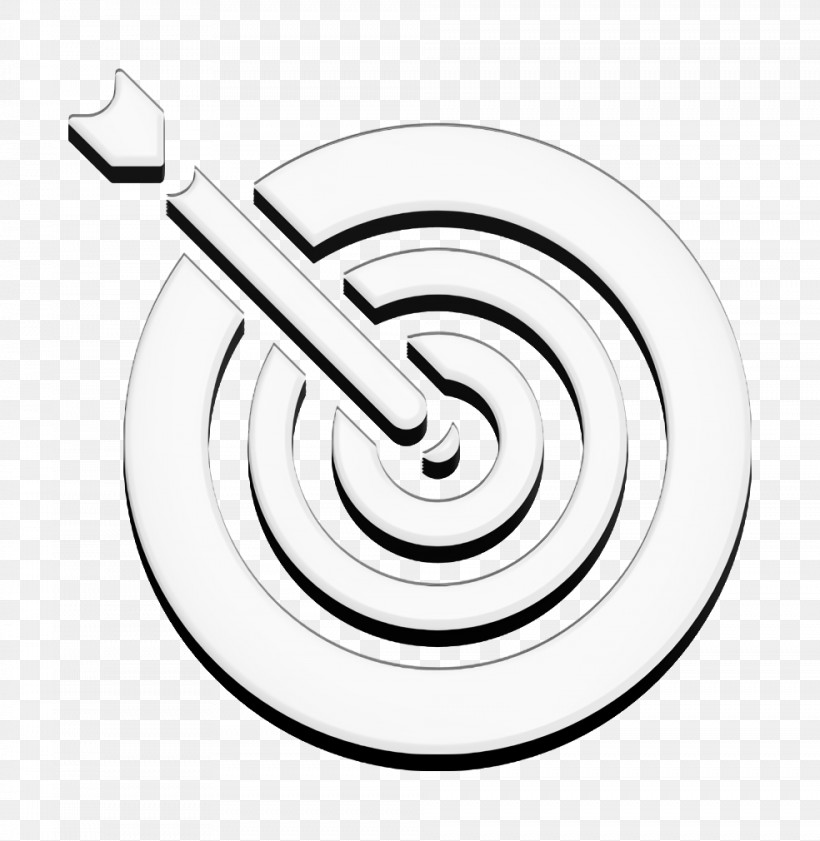 Filled Management Elements Icon Target Icon, PNG, 984x1010px, Filled Management Elements Icon, Blackandwhite, Coloring Book, Line Art, Spiral Download Free