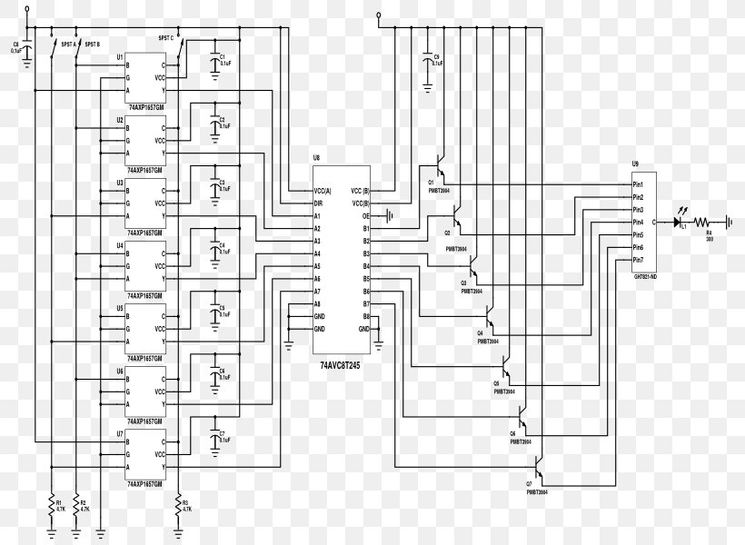 Logic Gate Logic Block Logical Conjunction Engineering, PNG, 800x600px, Logic Gate, Architecture, Area, Black And White, Circuit Diagram Download Free