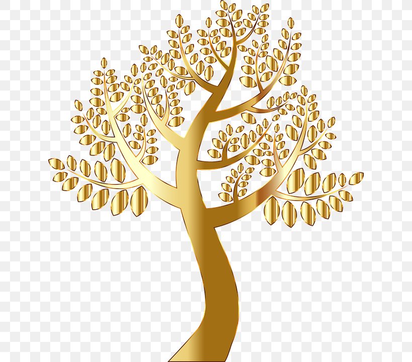 Tree Gold Clip Art, PNG, 628x720px, Tree, Branch, Flower, Gold, Metal Download Free