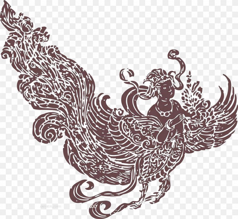 Fenghuang Clip Art, PNG, 1024x941px, Fenghuang, Art, Bird, Black And White, Chicken Download Free