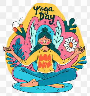 International Yoga Day - Yoga Day Meditation Illustration PNG