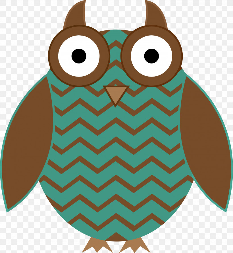 Owl Turquoise Teal Brown Bird Of Prey, PNG, 2765x3000px, Cartoon Owl, Bird, Bird Of Prey, Brown, Cute Owl Download Free