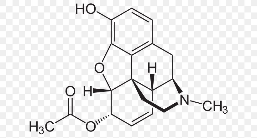 6-Monoacetylmorphine Heroin Opioid Codeine, PNG, 664x442px, Heroin, Acetyl Group, Analgesic, Area, Black And White Download Free