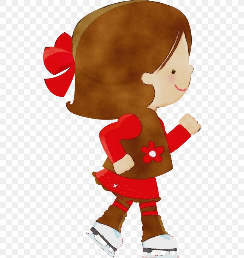 Christmas Girl, PNG, 530x870px, Watercolor, Animation, Cartoon, Christmas Day, Drawing Download Free