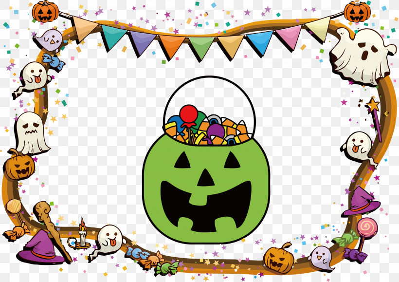 Happy Halloween, PNG, 3000x2121px, Happy Halloween, Cartoon, Geometry, Happiness, Line Download Free