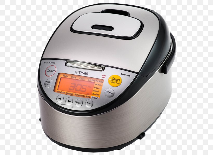 Rice Cookers Tiger Corporation Induction Cooking Induction Heating, PNG, 600x600px, Rice Cookers, Bread Machine, Cooker, Cooking, Cooking Ranges Download Free